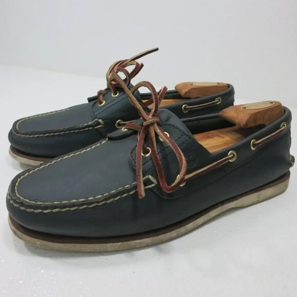 Timberland Genuine Leather Boat Shoes Mens Footwear Zapato Kutsu Footwear Sz 9.5